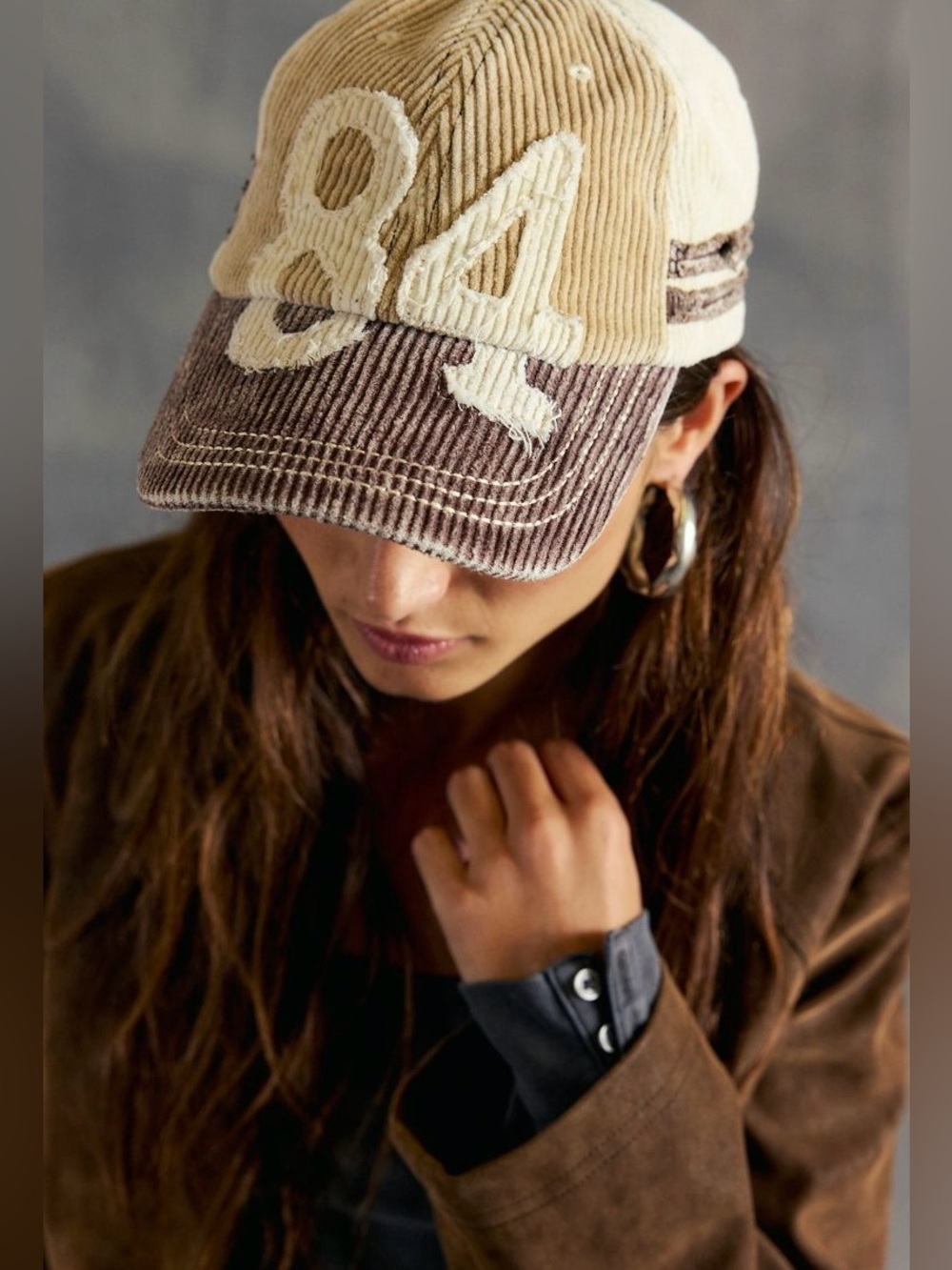 FP Movement by Free People ~ Hollie Varsity Baseball Hat ~ Ivory ~ NWT ** - Picture 12 of 13